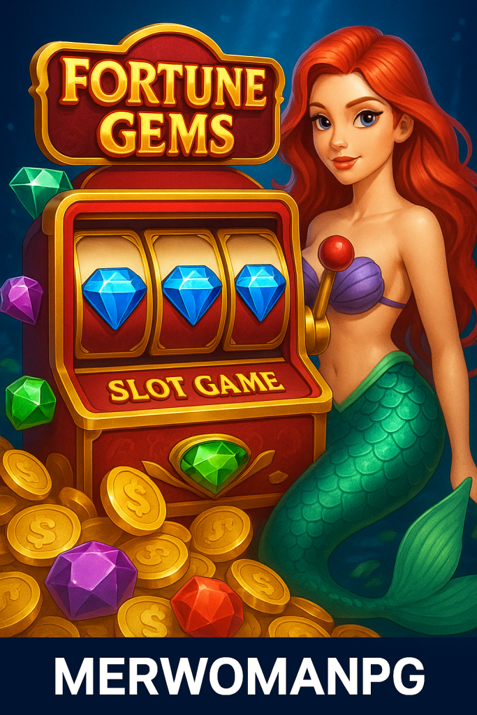Fortune Gems caça-níqueis com pedras preciosas no app MERWOMANPG